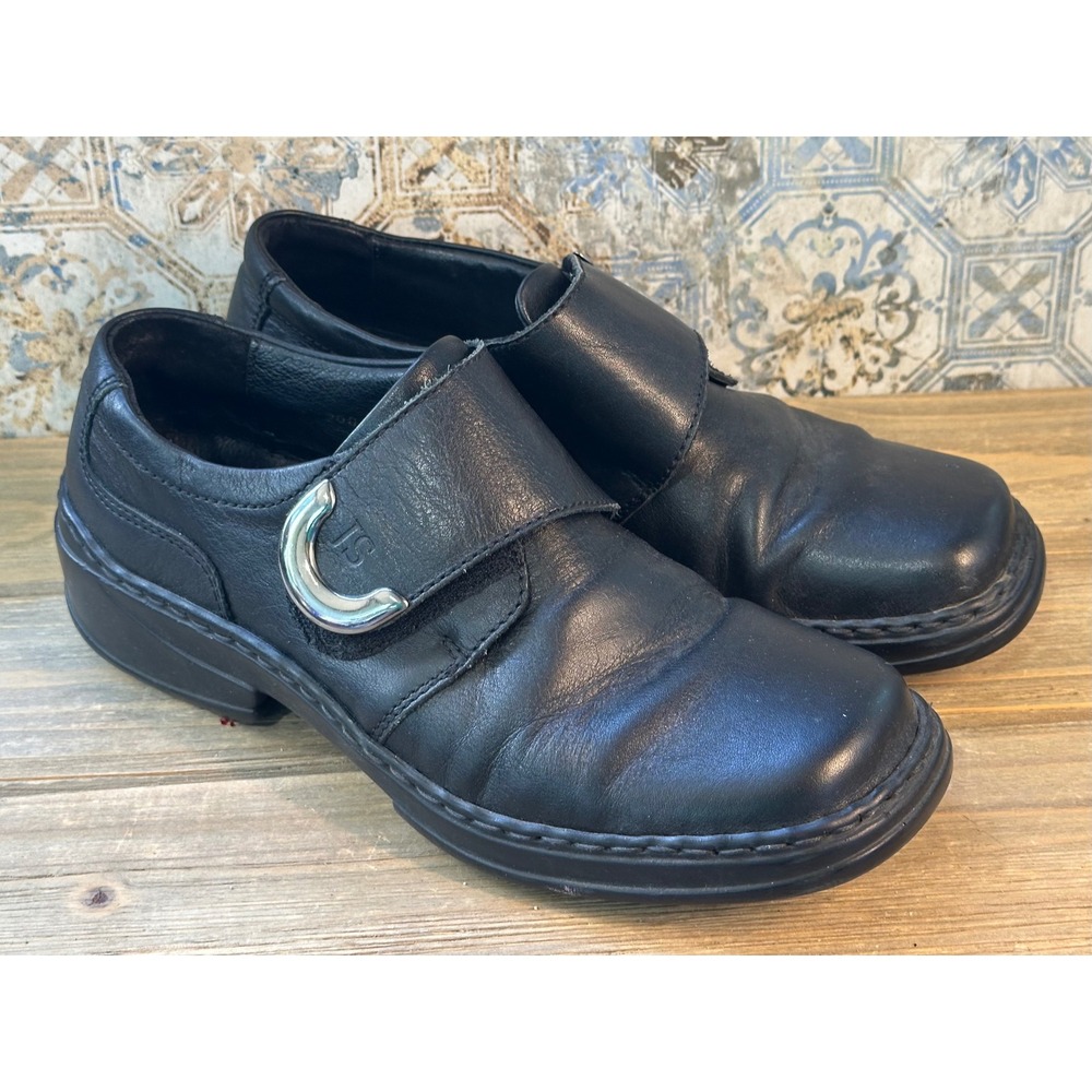 Josef Seibel Loafers Leather Clogs Shoes Comfort Womens 6 / 37 Black Excellent